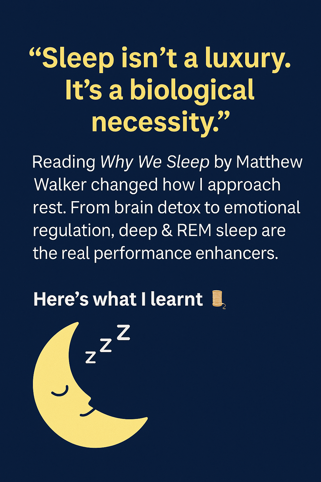Why We Sleep: What I Learnt